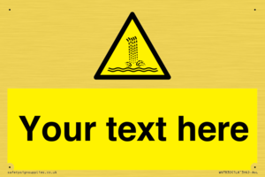 Custom warning artificial waterfall